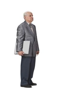 Granddad with laptop