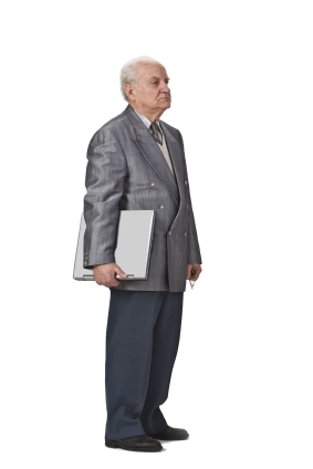 Granddad with laptop