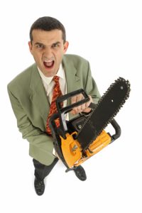 Man with chainsaw
