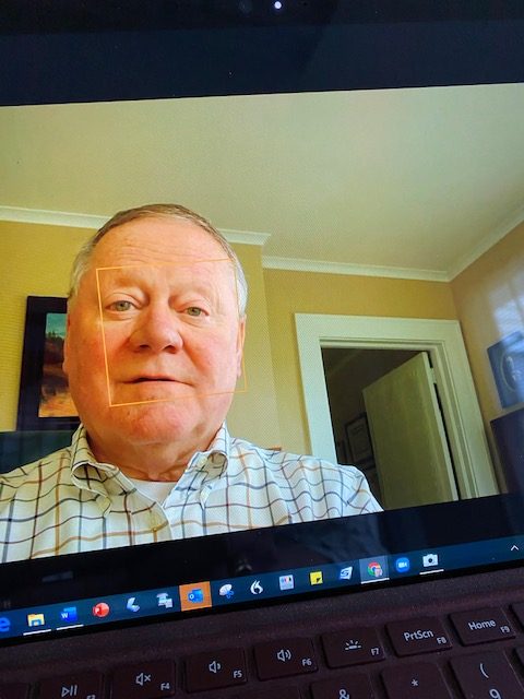 Mason on Computer Screen