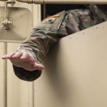 Soldier waving